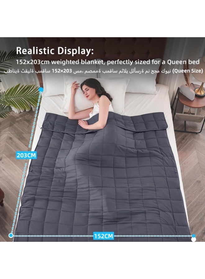 Premium Weighted Blanket for Adults & Teens, 7-Layer Heavy Bed Throw Blanket with Cooling Glass Beads, Soft Breathable Fabric for All-Season Relaxation - Image 3