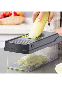 Arabest 14-in-1 Vegetable Chopper with Interchangeable Blades with Colander Basket and Container  - Image 5