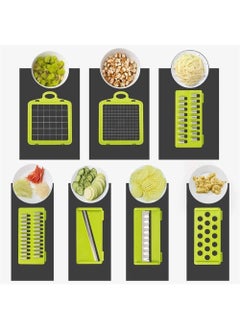 Arabest 14-in-1 Vegetable Chopper with Interchangeable Blades with Colander Basket and Container  - Image 3