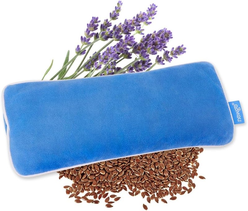 NEWGO NEWGO Microwaveable Heating Pad Lavender Weighted Eye Pillow for Sleeping,Relaxing Yoga Eye Spa Mask Pack with Washable Cover,Cold Heat Eye Warm Compress for Migraine Tired Dry Eyes Stress Pain Relief 