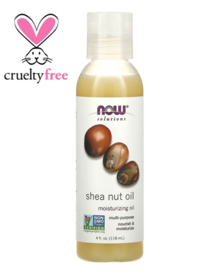 now Solutions, Shea Nut Oil, Multi-Purpose Intense Moisturizing Oil for Skin, Scalp and Hair, 118ML - Image 1