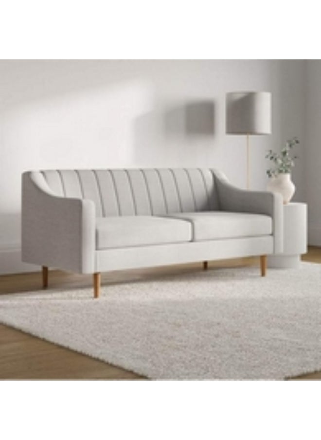 Homzmart Swedish Wood and Linen 2-Seater Sofa- Grey  - Image 3