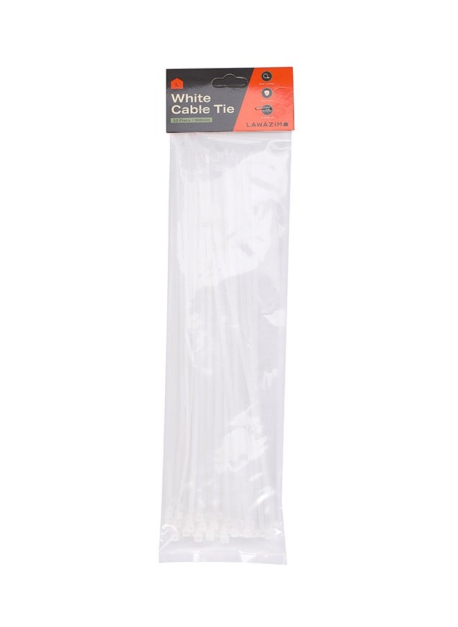 LAWAZIM White Cable Tie 250 4mm | Accessories & Supplies|Cord Management|Cable Ties | Plastic Wire Ties  - Image 1