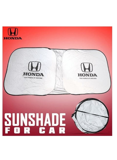 HONDA Car Sunshade UV Rays and Heat Protector Sun Visor Foldable Keep Your Vehicle Cool Blocks UV Rays, Car Windshield Sunshade