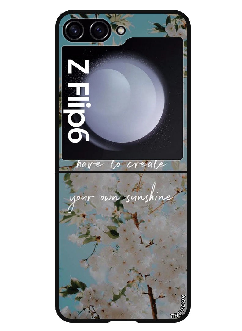 Theodor Protective Case Anti Scratch Shock Proof Bumper Cover For Samsung Galaxy Z Flip 6 Create your sunshine - Image 1