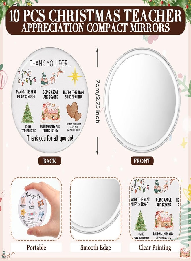 SilTriangle 20 Pcs Christmas Appreciation Gifts Bulk for Women Inspirational Canvas Makeup Bags with Zipper Mini Portable Compact Mirrors Thank You Gifts for Teacher Nurse Team Employee(Employee) - Image 2