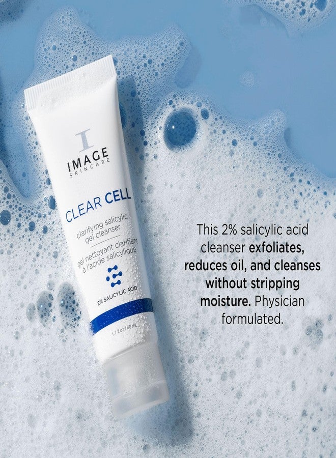 IMAGE SKINCARE IMAGE للعناية بالبشرة، جل منظف CLEAR CELL بحمض الساليسيليك، غسول وجه رغوي لطيف يزيل الزيوت الزائدة واللمعان للبشرة المعرضة للدهون، 1.7 أونصة - Image 3