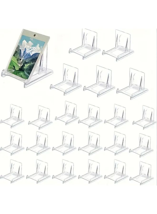 12pcs Heavy Duty Acrylic Easel Stands Adjustable Height Tabletop Display Holders With Sturdy A Frame Base Multipurpose Picture Frame Stands For Photos Books Plates Certificates Home Office Retail Store Christmas - Image 1