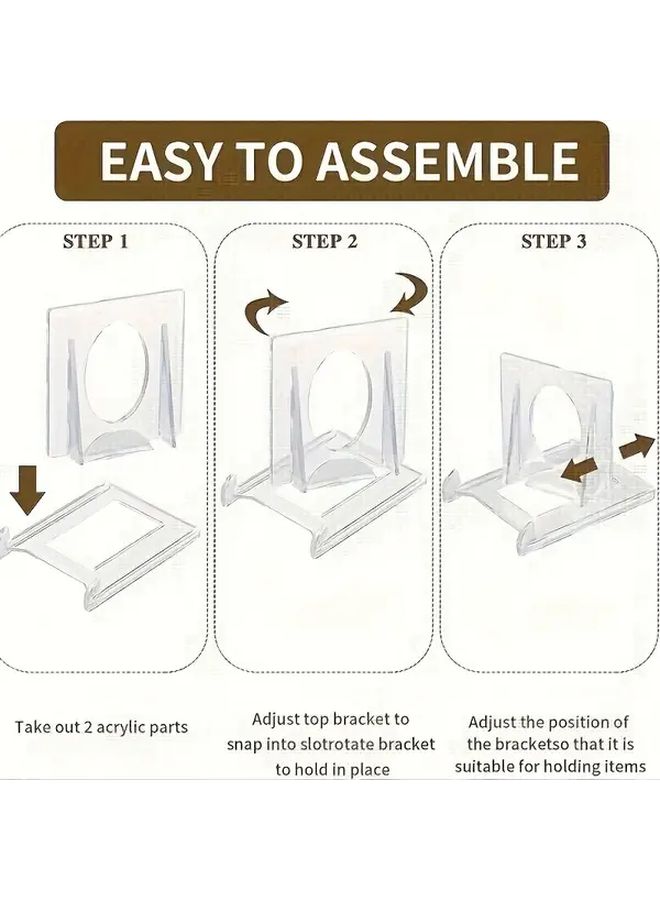 12pcs Heavy Duty Acrylic Easel Stands Adjustable Height Tabletop Display Holders With Sturdy A Frame Base Multipurpose Picture Frame Stands For Photos Books Plates Certificates Home Office Retail Store Christmas - Image 5