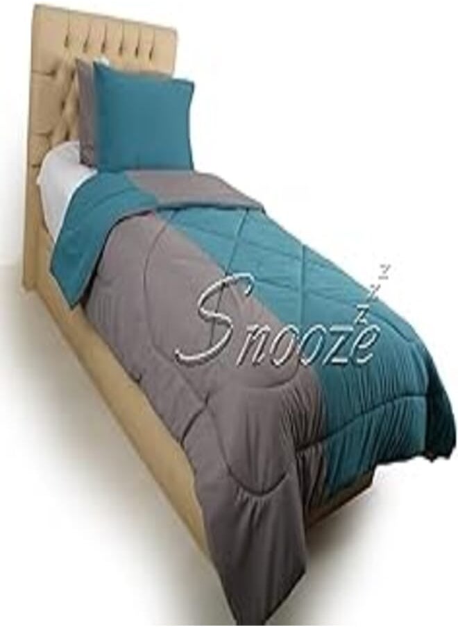 Tiba Chess quilt, Teal& Gray, 220 * 235 cm 