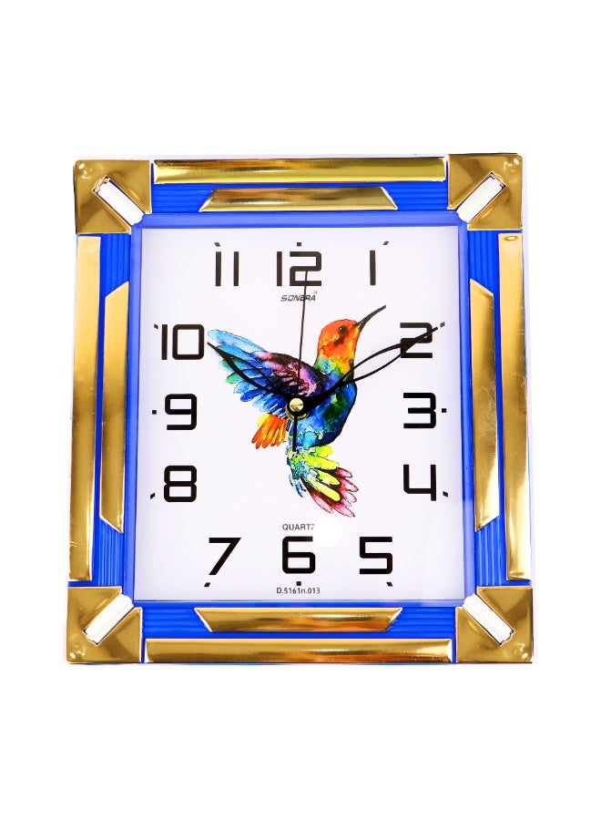 Sonera Wall Clock -5161-Analog -Quartz - Blue Color - Image 1