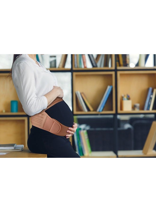 COMFY MOM أحزمة البطن للنساء الحوامل، حزام دعم البطن للحمل - ضرورات الحمل. حزام دعم بطن قابل للتعديل/قابل للتنفس للحمل. لون بنفسجي/مقاس XL - Image 3