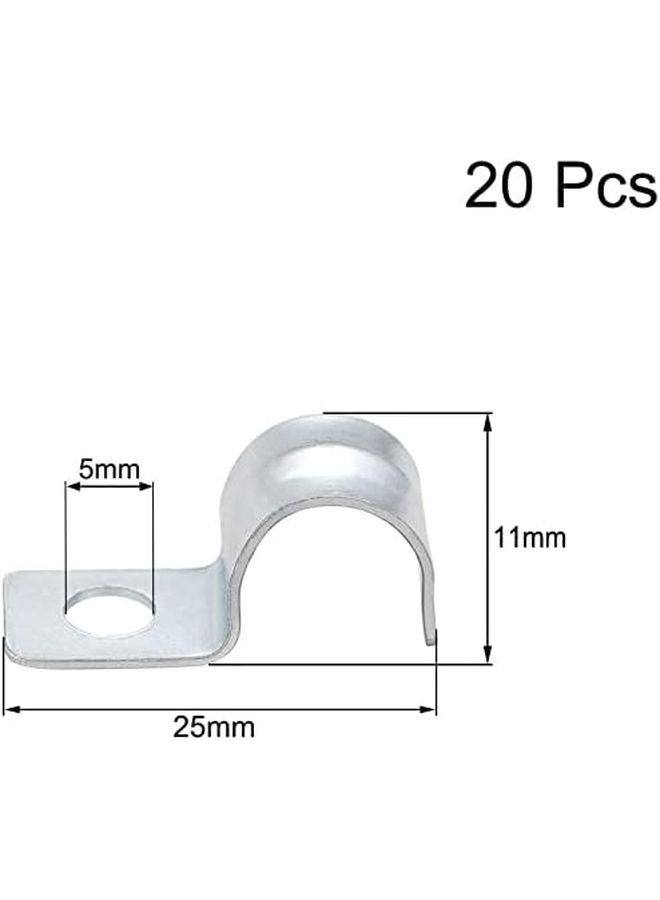 حزام أنبوب فولاذي مجلفن بفتحة واحدة من نوع EMT مقاس 25/64 بوصة، 20 قطعة لتثبيت الأنابيب - Image 3