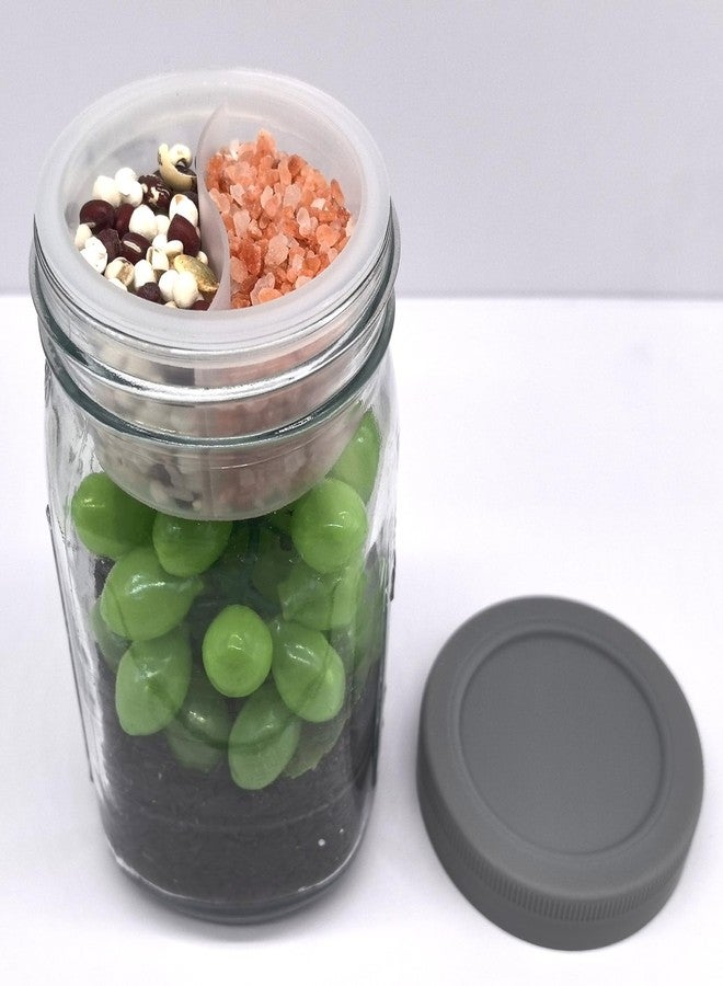 QurHapzy Salad Divider Cups Separate Vegetable and Dressing for 3.38 Inch Wide Mouth Mason Jar,Overnight Oats Containers for Dried and Wet Foods,NO JAR(2 Pack) - Image 2