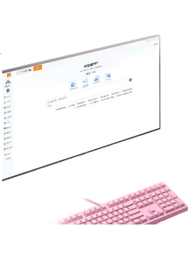 D.Rob Smart Ai Mouse, Wireless Office Silent Mouse, Ergonomic Three-Mode Rechargeable Voice Typing Mouse (With Deepseek), D6 Cherry Blossom Pink - Image 2