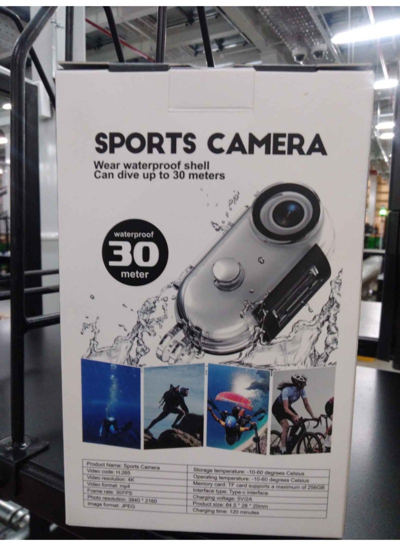 4K Ultra HD Wearable Mini Sports Camera – Thumb-Sized Magnetic Action Cam with 30m Waterproof, 360° Clip, 150-Min Battery, Wi-Fi, H.265, Hands-Free POV Recording for Cycling, Diving, Vlogging - Image 3