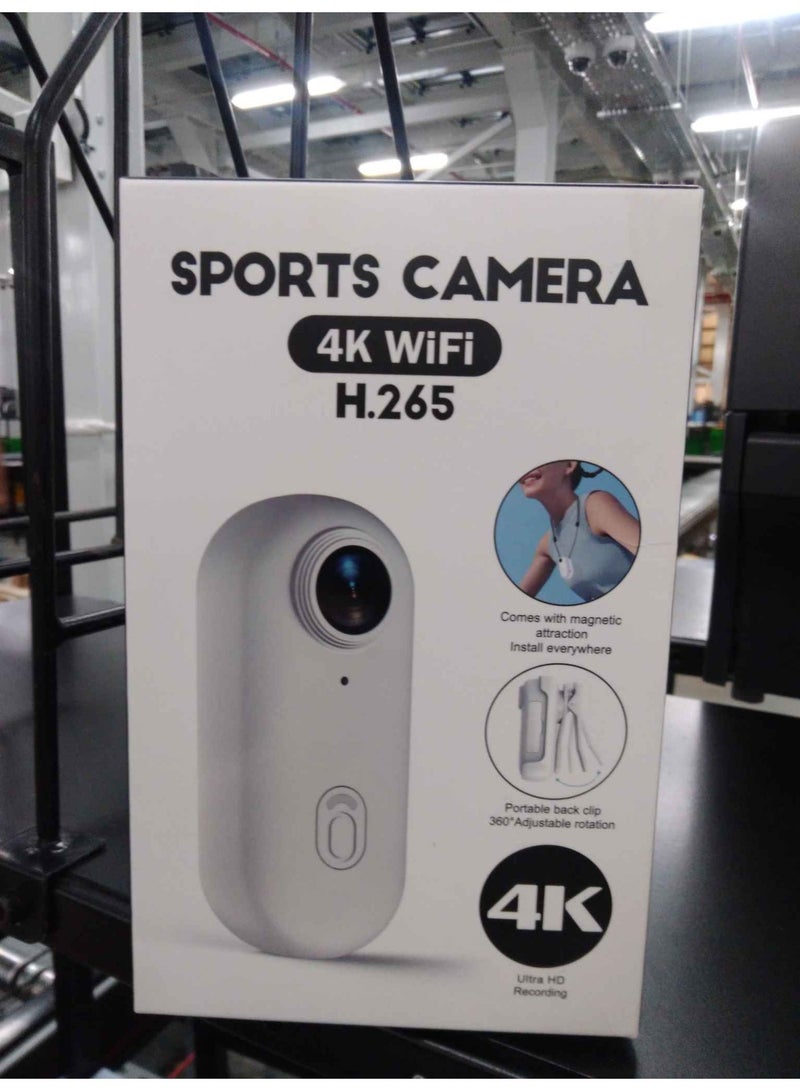 4K Ultra HD Wearable Mini Sports Camera – Thumb-Sized Magnetic Action Cam with 30m Waterproof, 360° Clip, 150-Min Battery, Wi-Fi, H.265, Hands-Free POV Recording for Cycling, Diving, Vlogging - Image 2