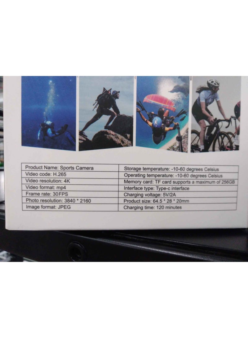 4K Ultra HD Wearable Mini Sports Camera – Thumb-Sized Magnetic Action Cam with 30m Waterproof, 360° Clip, 150-Min Battery, Wi-Fi, H.265, Hands-Free POV Recording for Cycling, Diving, Vlogging - Image 4