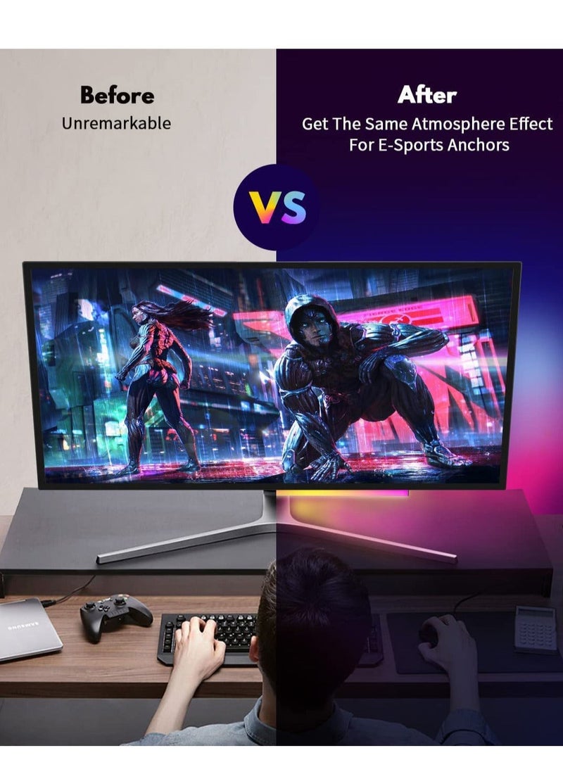 5V USB RGB Gaming Atmosphere Light Strip, Smart Color-Changing LED Backlight for TV & Computer, Desktop Ambient Lighting for Gaming Setup - Image 4