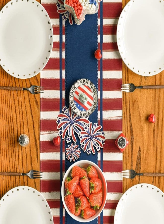 Oeyliz Memorial Day Decorations Table Runner 4th of July Decorations Table Runner Fourth of July Decor 13 x 72 inch Independence Day Kitchen Dining Table Decor Home Party Decor - Image 3