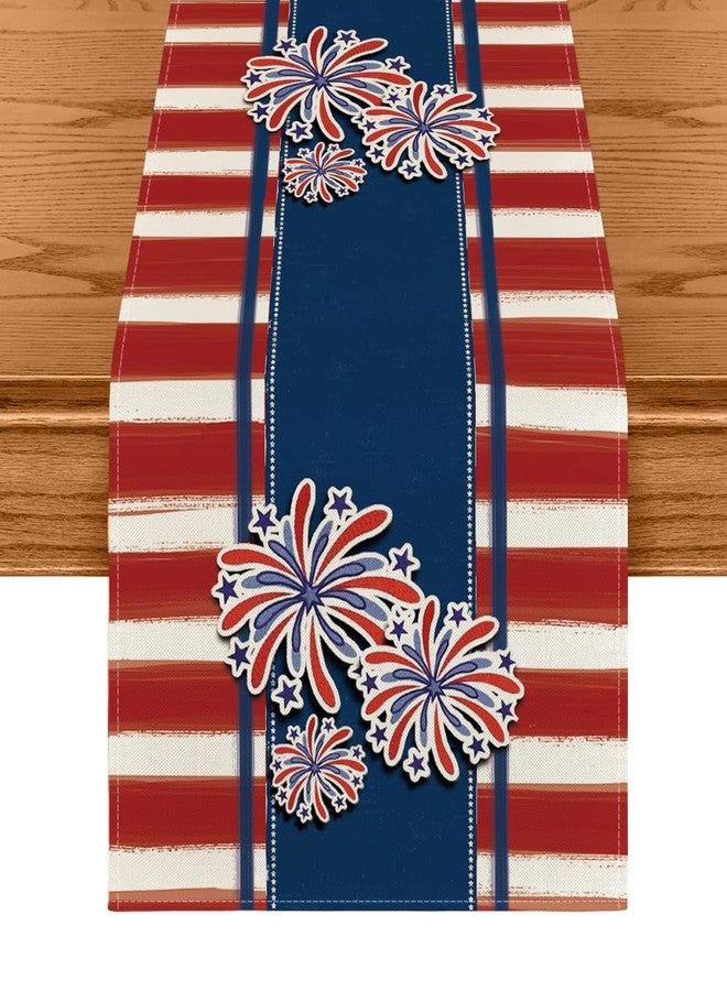 Oeyliz Memorial Day Decorations Table Runner 4th of July Decorations Table Runner Fourth of July Decor 13 x 72 inch Independence Day Kitchen Dining Table Decor Home Party Decor - Image 1