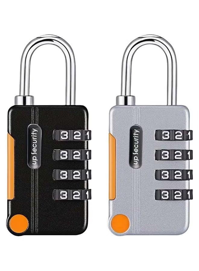 2 Pieces Combination Padlock, Waterproof Luggage Lock for School Gym Locker, Gate, Shed, Resettable 4 Digit Code Security Combination Lock for Travel Suitcase Luggage - Image 1