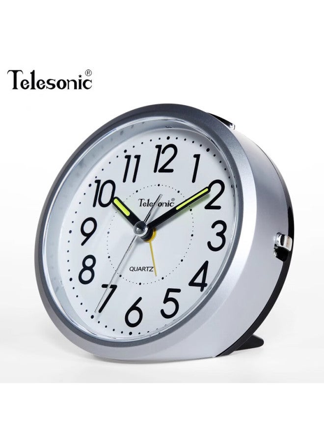 Telesonic Alarm Clock For Students, Wake-up Aid With Night Light, Sleep-inhibiting Small Alarm Clock, High Volume Loud Alarm For High School Students, Multifunctional Lazy Person's Silent Bedroom Bedside Clock For Childre - Image 4