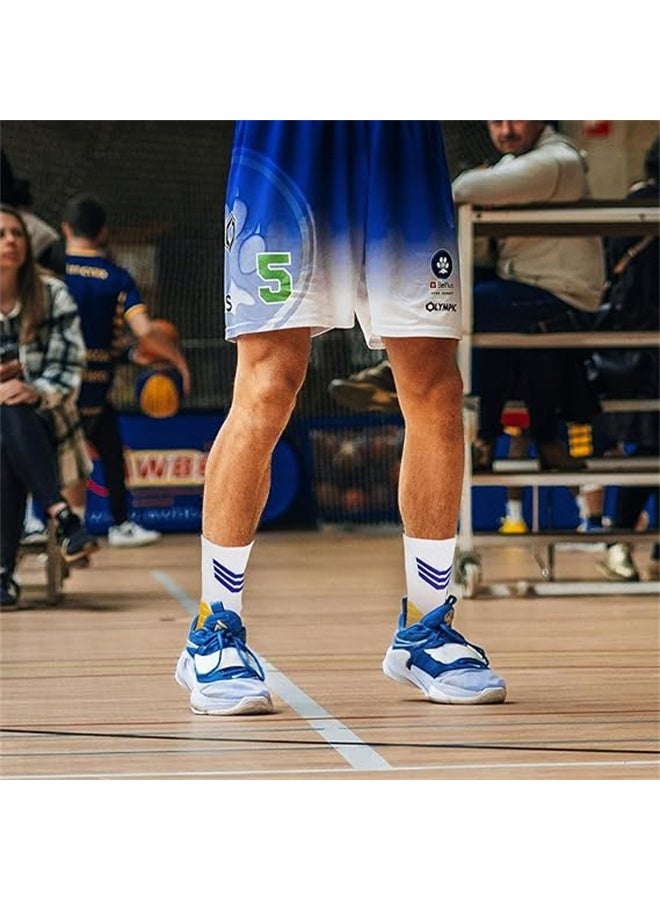 HOMESTAR 2 Pairs Basketball Players' Athletic Socks, Basketball Crew Socks, Cotton Moisture Wicking Socks for Men - Image 4