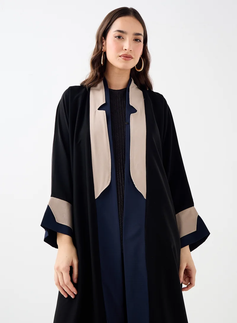 Hadiyath Al Madinah Classic Black Abaya - HM