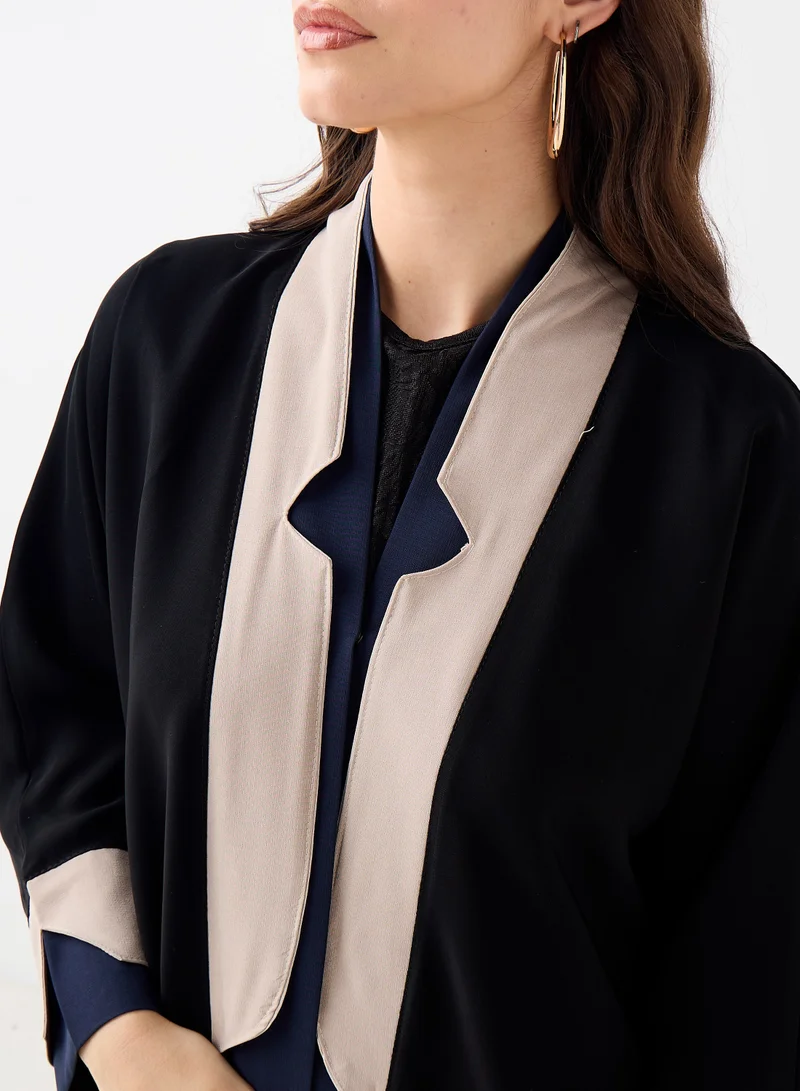 Hadiyath Al Madinah Classic Black Abaya - HM
