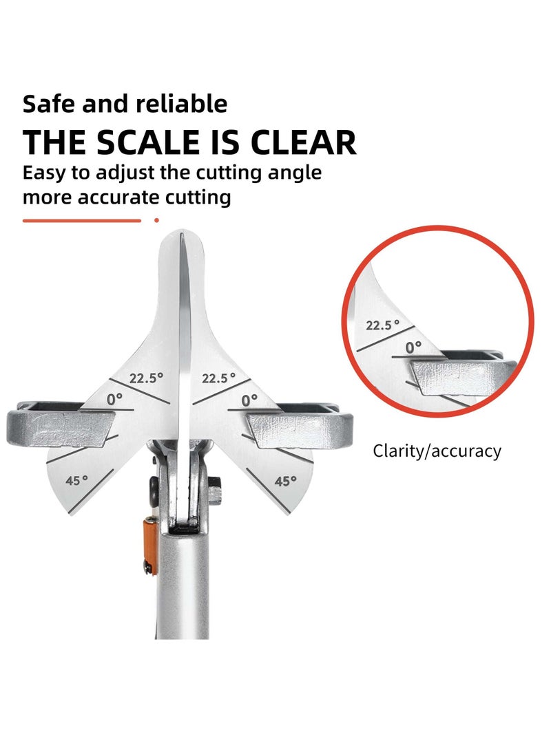 KASTWAVE - Miter Shears for Shoe Molding & Quarter Round - Adjustable Angle Cutting Tool, 1/4 Cutter Hand Tool for Molding Crafting, Angles at 22.5, 45, 90, 112.5, 135 Degrees - Image 1