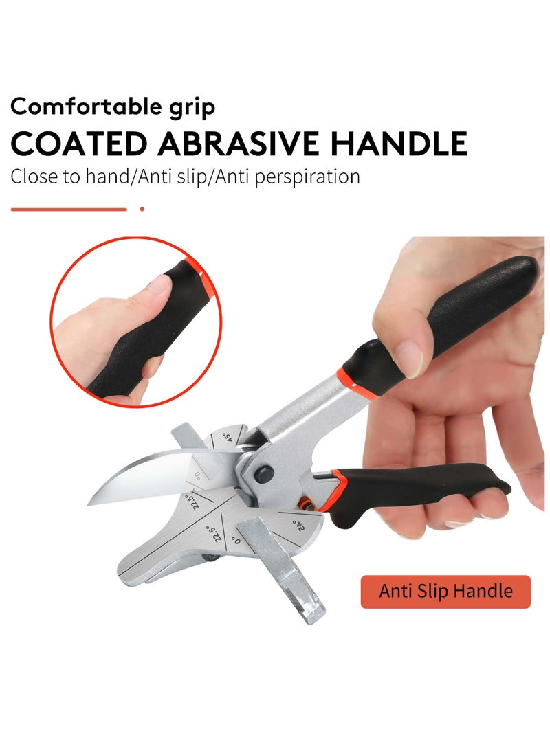KASTWAVE - Miter Shears for Shoe Molding & Quarter Round - Adjustable Angle Cutting Tool, 1/4 Cutter Hand Tool for Molding Crafting, Angles at 22.5, 45, 90, 112.5, 135 Degrees - Image 1