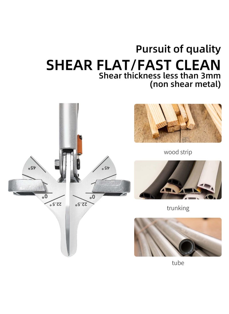 KASTWAVE - Miter Shears for Shoe Molding & Quarter Round - Adjustable Angle Cutting Tool, 1/4 Cutter Hand Tool for Molding Crafting, Angles at 22.5, 45, 90, 112.5, 135 Degrees - Image 1