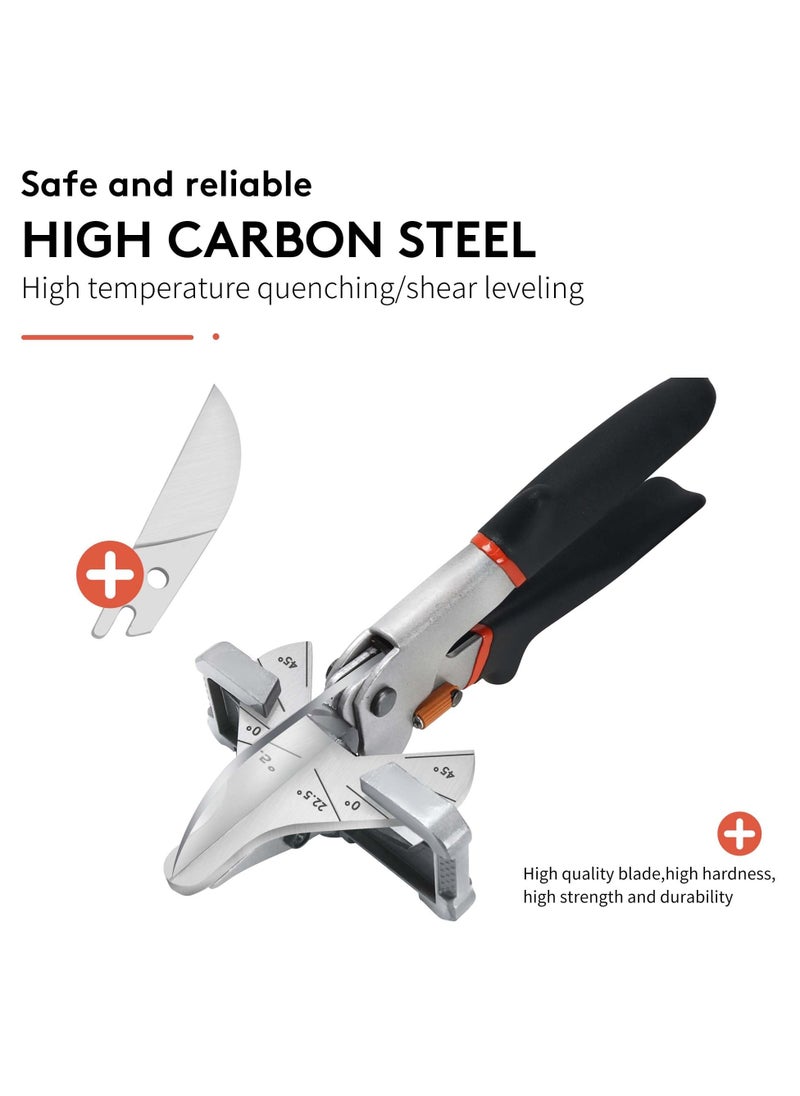 KASTWAVE - Miter Shears for Shoe Molding & Quarter Round - Adjustable Angle Cutting Tool, 1/4 Cutter Hand Tool for Molding Crafting, Angles at 22.5, 45, 90, 112.5, 135 Degrees - Image 1