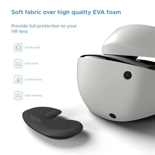 Digicharge Lens Protective Cover for PS VR2, PS VR 2 Glasses Cap, PSVR2 Protector Dustproof & Anti-Scratch Lens Shield, 14mm Thick Foam, Protects All Headset from Dust including sensor, Not Just Lens - Image 2