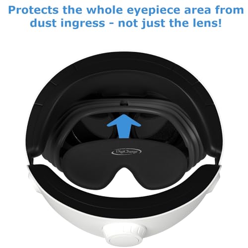 Digicharge Lens Protective Cover for PS VR2, PS VR 2 Glasses Cap, PSVR2 Protector Dustproof & Anti-Scratch Lens Shield, 14mm Thick Foam, Protects All Headset from Dust including sensor, Not Just Lens - Image 4