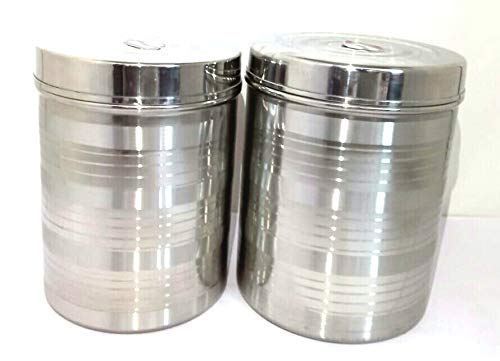 MUKE stainless steel dabba kitchen container food grade storage utility container steel box 2pcs of 45 kg to 5kg - Image 5