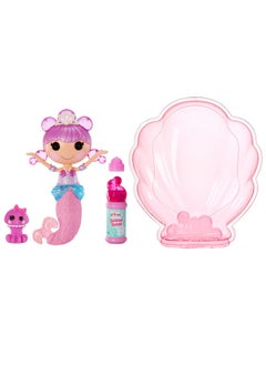 Lalaloopsy Lalaloopsy Bubbly Mermaid Doll- Ocean Seabreeze & Pet Jellyfish, Doll's Hair Makes Bubbles & Pet Squirts Water, Shell tub, Bubbles Solution & Reusable Packaging Playhouse, for Ages 3-103, 578970  - Image 1