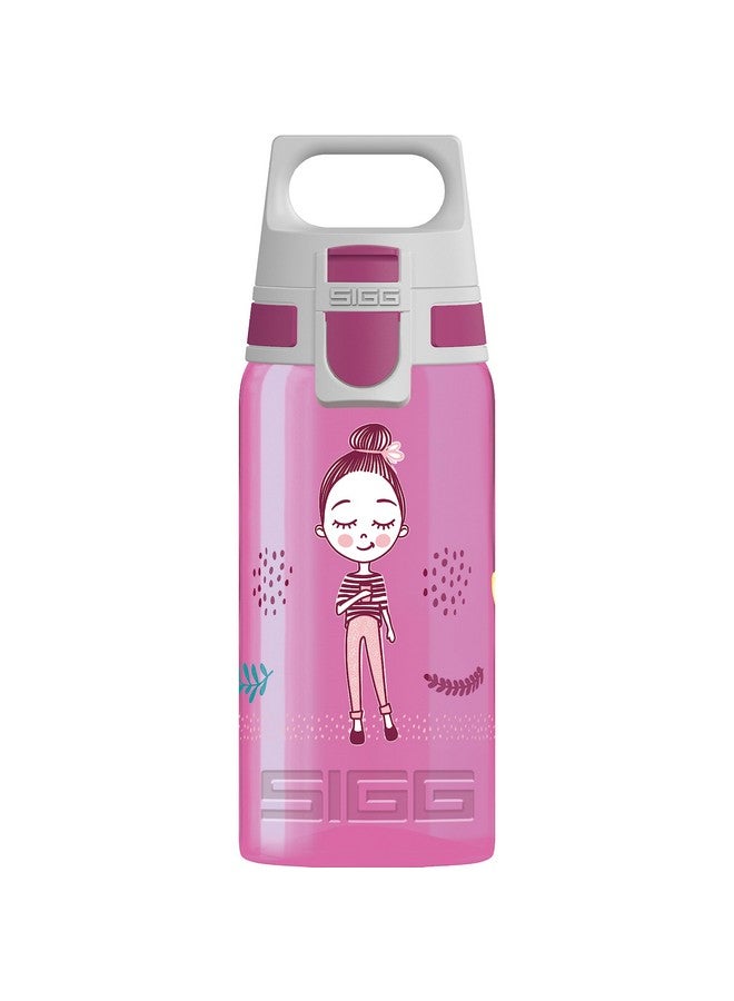 Sigg Kids Water Bottle Viva One Girls Way Leakproof Lid Dishwasher Bpa Free Sport And Bike One Hand Children'S Drink Bottle 17 Oz - Image 1
