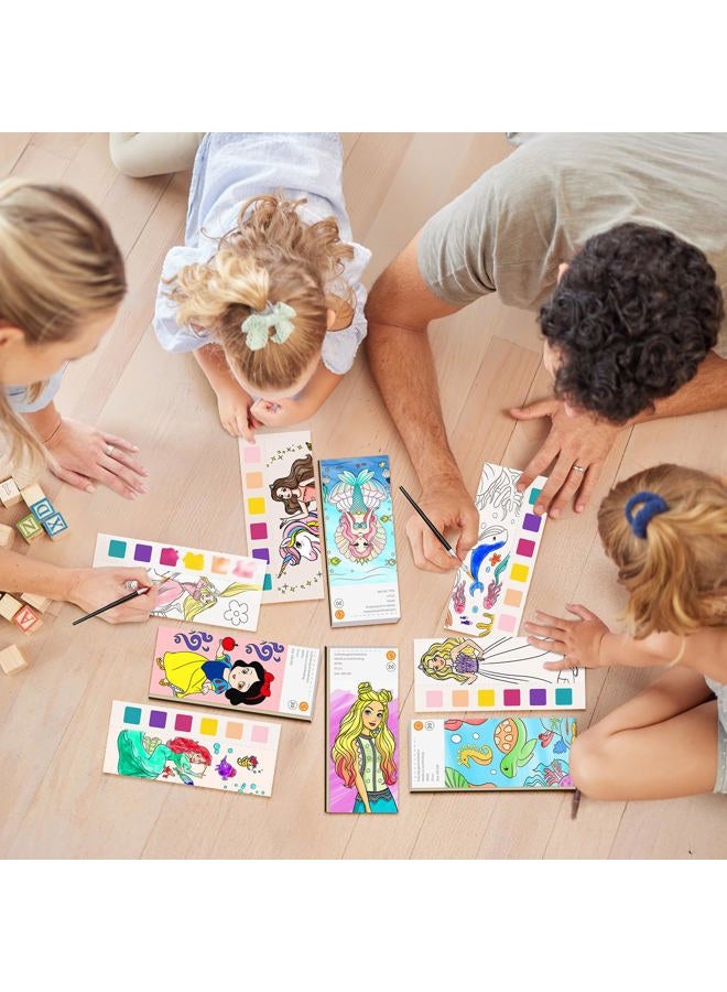 ZHOC Paint with Water Coloring Books for Kids, Pocket Mess Free Watercolor Painting Sets for Kids Ages 3 4 5 6 7 8+, Water Color Paint Set Arts and Crafts Gift for Boys Girls, Oceans - Image 2