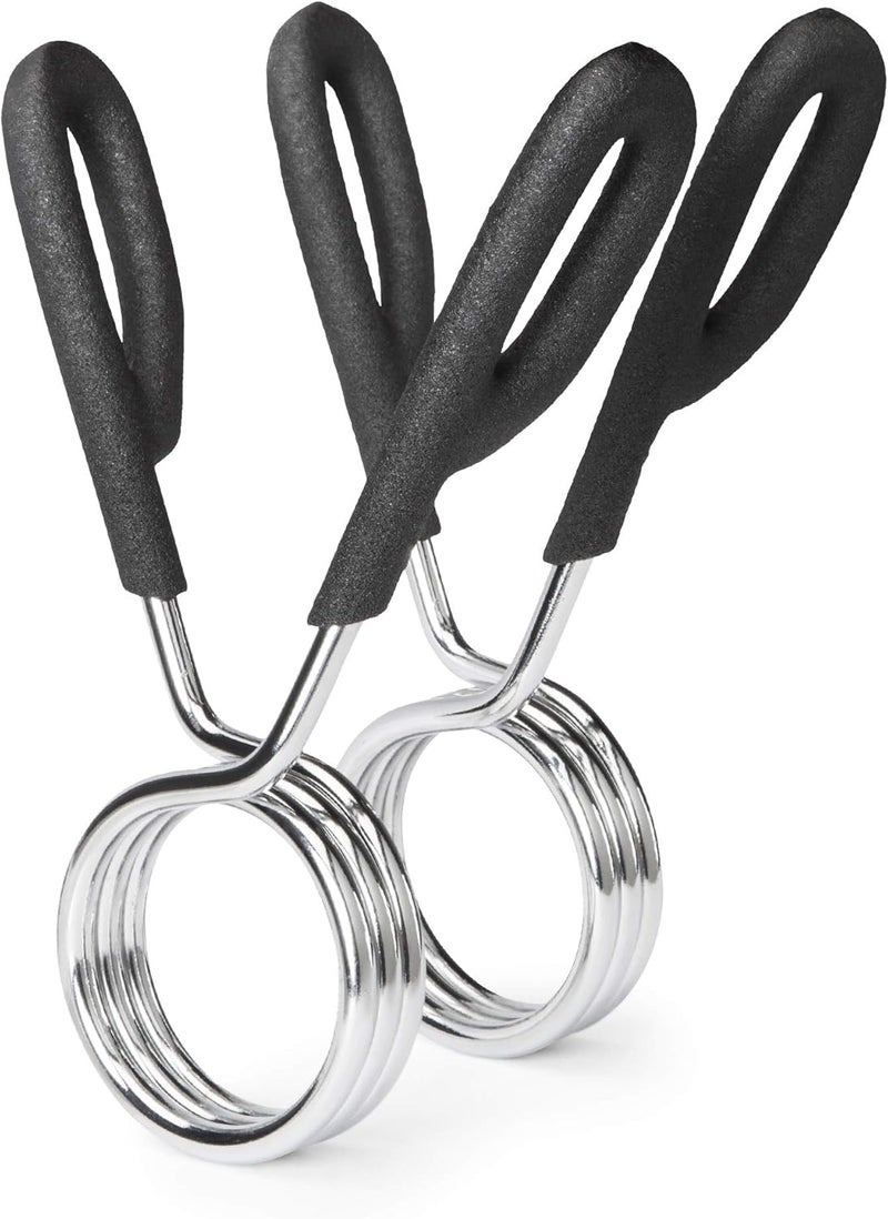 Marcy Olympic 2-Inch & Standard 1-Inch Barbell Spring Clip Collar Pair – Secure Weight Clamps for Safe Weightlifting, Powerlifting & Strength Training - Image 1