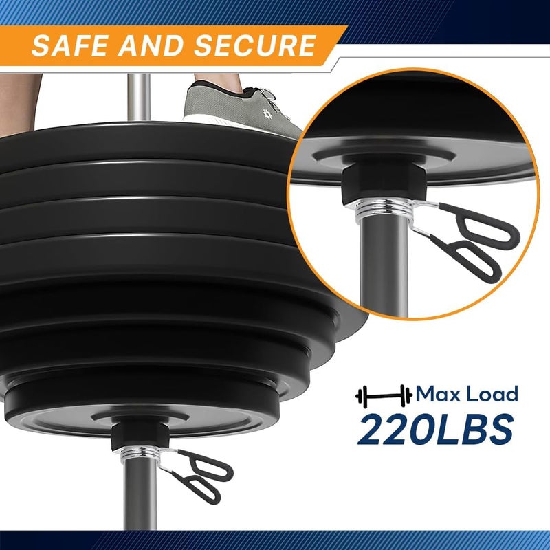 Marcy Olympic 2-Inch & Standard 1-Inch Barbell Spring Clip Collar Pair – Secure Weight Clamps for Safe Weightlifting, Powerlifting & Strength Training - Image 3