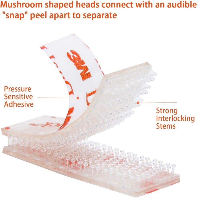 HSTECH 16 Pcs EZ Pass/IPass/IZoom Toll Tag Mounting Kit - Reclosable Fastener Peel and Stick Adhesive Dual Lock Tape Strips - Image 3