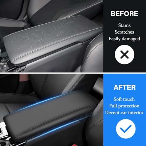 REMOCH Center Console Armrest Cover for Toyota Camry Accessories 2025 2026 Interior Camry (LE/SE/XLE/SXE) Leather Arm Rest Seat Middle Console Box Lid Protector (Black) - Image 2