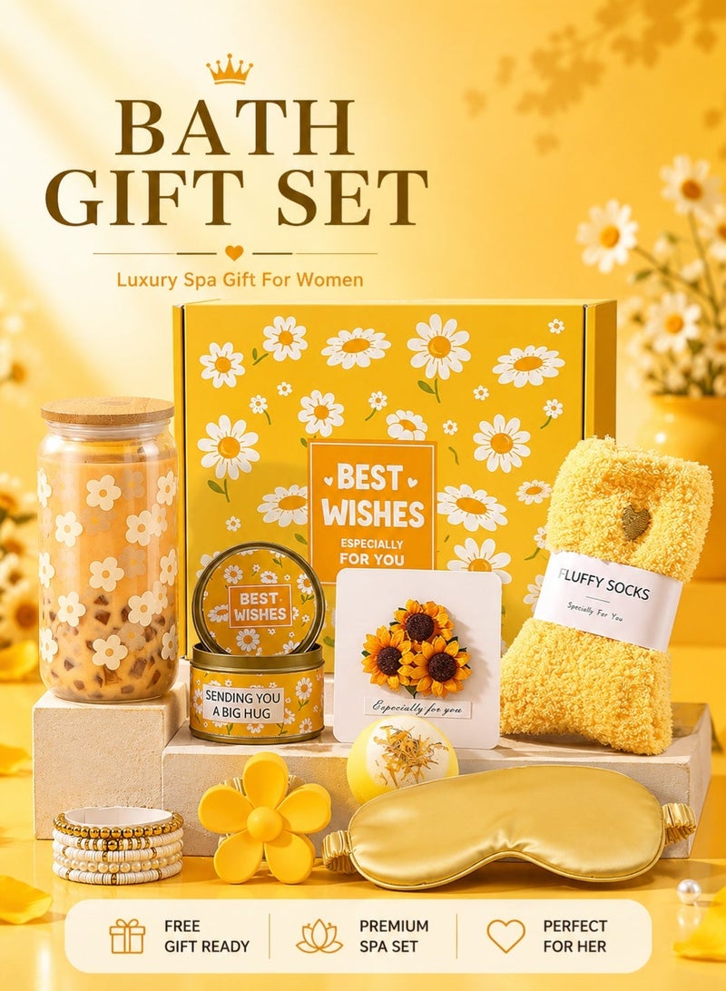 FUREUL Gifts Basket for Women - Mother's Day, Birthday Gifts for Women, Relaxing Spa Gift Basket Set, Unique Gift Ideas for Women, Gifts for Mom Sister Best Friend Wife, Coworker Teacher Nurse Gifts for Women Combined Materials - Image 1