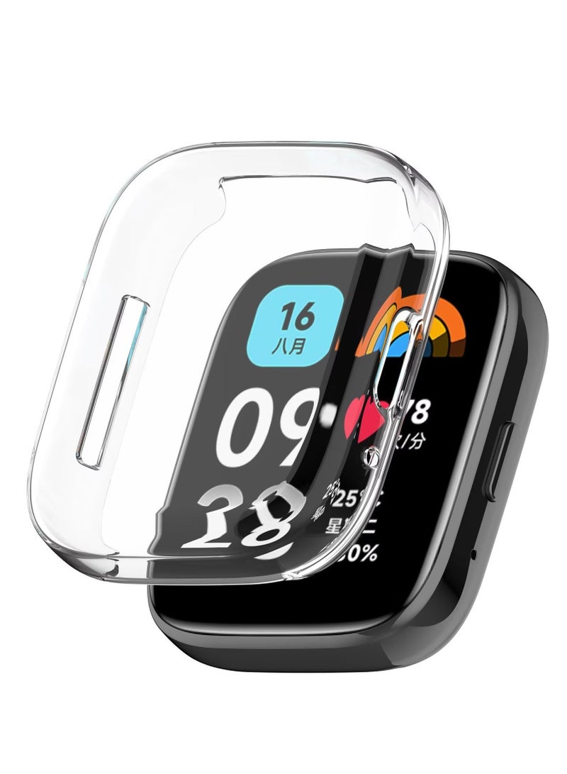 Case for Redmi Watch 3 Active/Lite Soft TPU Plating All-Inclusive Protection Watch Case Shock Resistant Case Cover for Redmi Watch 3 Active Smartwatch (Transparent) - Image 1