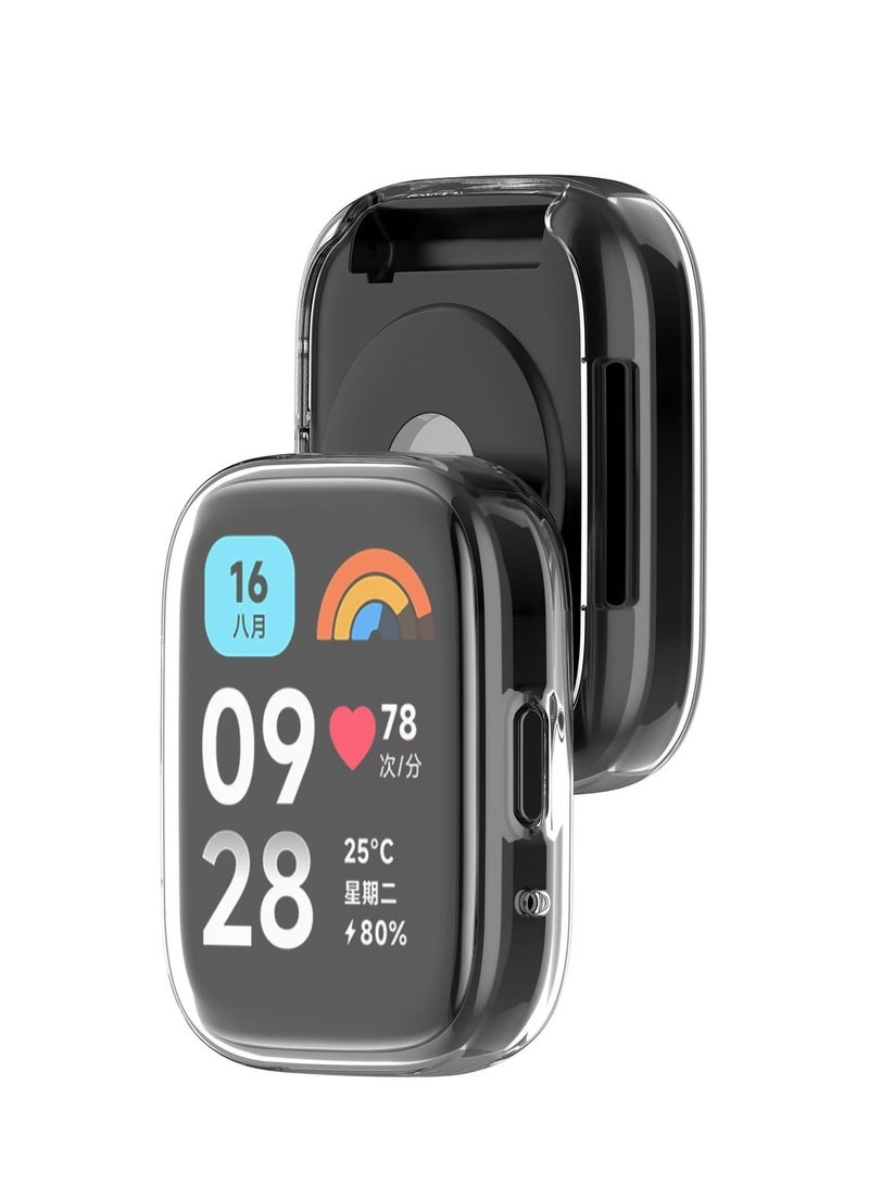 Case for Redmi Watch 3 Active/Lite Soft TPU Plating All-Inclusive Protection Watch Case Shock Resistant Case Cover for Redmi Watch 3 Active Smartwatch (Transparent) - Image 3