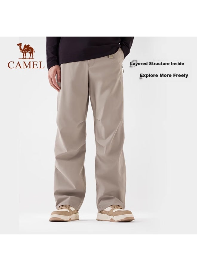 Camel Men's Outdoor Ski Pants Three Waterproof Trousers With Fleece Lining And Elastic Cuffs, Same Style As Wang Junkai, 6805