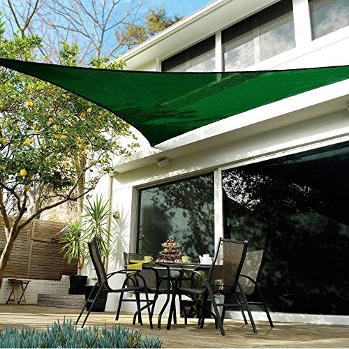 Coolaroo Coolhaven Shade Sail - 95% UV Block Breathable Outdoor Sun Shade with Stainless Steel Hardware for Patio, Deck, Garden, or Pool, 18 ft Triangle, Sapphire - Image 4