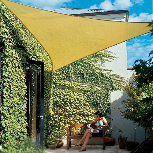 Coolaroo Coolhaven Shade Sail - 95% UV Block Breathable Outdoor Sun Shade with Stainless Steel Hardware for Patio, Deck, Garden, or Pool, 18 ft Triangle, Sapphire - Image 5